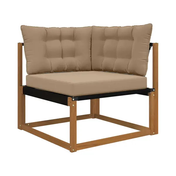 VidaXL Buitenbankkussen 3 Pcs Taupe Polyester thumbnail