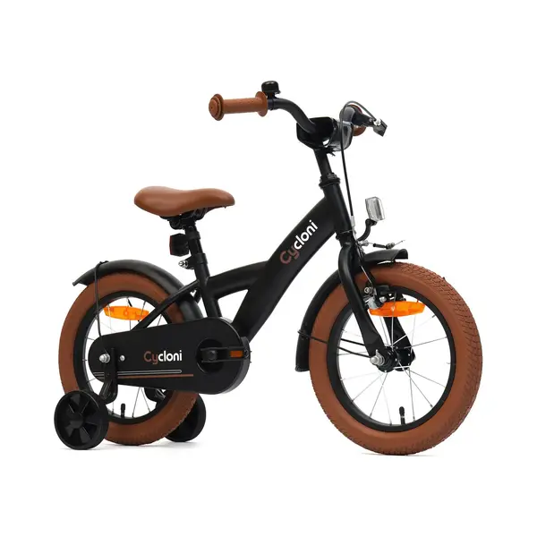 Cycloni Kinderfiets 14 Inch Jongensfiets - Zwart - Met Zijwieltjes - Kinderfiets 3, 4 & 5 Jaar thumbnail