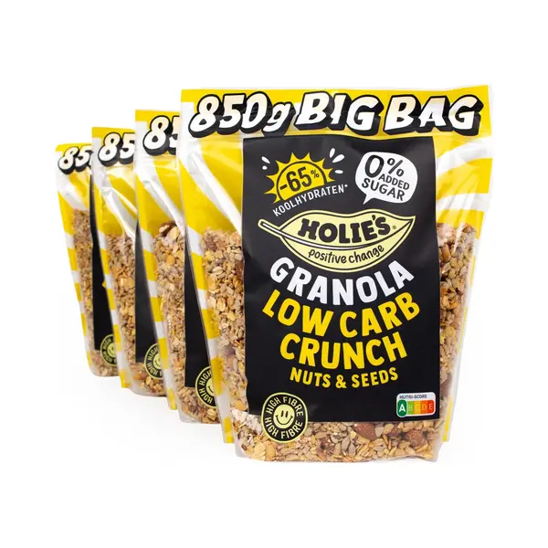 Holie's Granola Low Carb Big Bag 4x 850gr - Ontbijtgranen - Suikervrij - Gezond - Vegan thumbnail