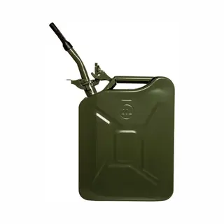 Roadwood Industries | 20L Metalen Jerrycan Met Schenktuit | Ideaal Voor Opslag Van Benzine, Diesel, Petroleum En Andere Brandstoffen | 0, 8mm Staal |