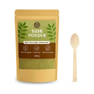 Ancient Earth Sidr Poeder 100 Gram - Voor Haar - Roqyah - Henna - 100% Puur En Onbewerkte Sidr Poeder - Natuurlijk - Jujebe Blad Poeder - Sidr Uit Marokko