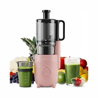 Safecourt Kitchen Slow Juicer - Leistungsstarker Motor [Vorschneider & Kaltpress-Technologie] - Einfache Reinigung - Bpa-frei - Entsafter Pink