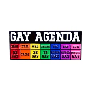Kinky Pleasure Gay Agenda Enamel Pin – Lgbtq+ Regenboog Badge – Pride Accessoire 4 Cm