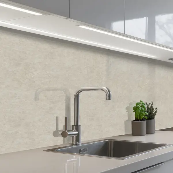 KitchenYeah Keuken Achterwand 150x60 Cm - Spatscherm Zelfklevend Steen - Beton Print - Patronen - Muurbeschermer - Spatwand Fornuis thumbnail