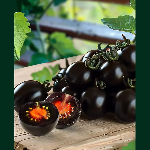 Shaphira Black Snack Tomaat Zaden F1 – Solanum Lycopersicum – Zoete Zwarte Snacktomaat – 8 Zaden thumbnail