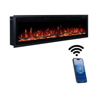 Lumea Fires Avero 42" Inch - Elektrische Inbouw Sfeerhaard – Haard Met Verwarming – Sfeerhaard Elektrisch Geschikt Voor Cinewall – Front
