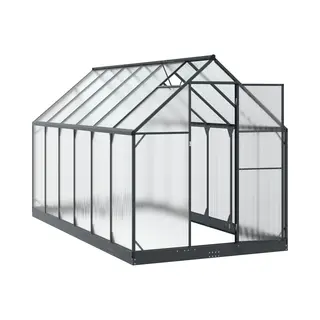 VidaXL Tuin Serre Met De Deur Antracietkleurig 183, 5 X 363, 5 X 207 Cm