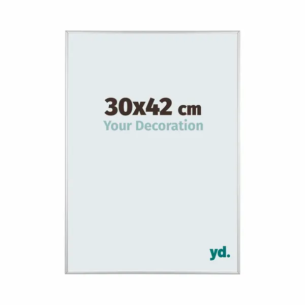 Yd. Your Decoration - Bilderrahmen 30x42 Cm - Silber Matt - Bilderrahmen Aus Aluminium Mit Acrylglas - Antireflex - 30x42 Rahmen - Kent thumbnail