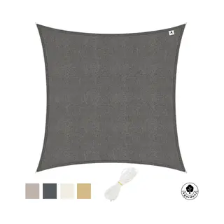 4gardenz Schaduwdoek Waterdoorlatend Vierkant 5x5 Mtr - Grijs