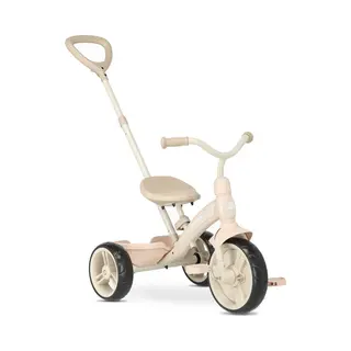 Deryan Driewieler Met Duwstang - 4-in-1 Peuterfiets - Beige