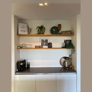 Zwevende Wandplank Eiken Recht 100x20x4 Cm Inclusief Bevestigingsmateriaal Van Meubelzwagerij