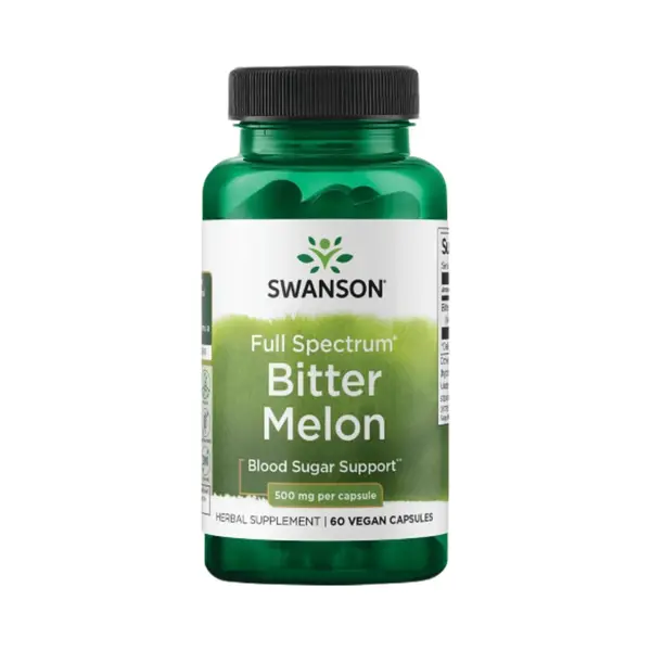 Swanson Full Spectrum Bitter Melon Blood Sugar Support 500mg Capsules - 60 Capsules thumbnail