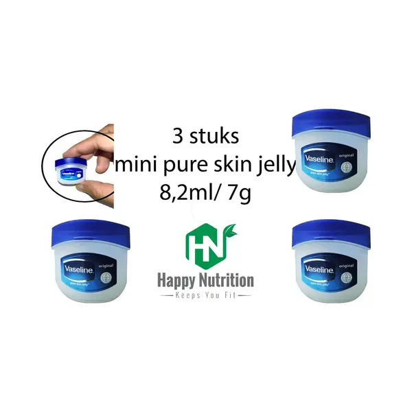 3x Vaseline Pure Petroleum Jelly Original - 8, 2 Ml/ 7g - Bodygel| 3 Stuks Mini Petroleum Jelly thumbnail