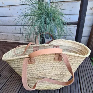 Strandtas - Boodschappentas - Palmblad - Lang En Kort Hengsel