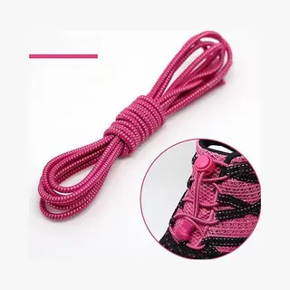 Lock Veters | Ronde Elastische Schoenveters - Elastische Veters - Hardlopen | Schoenveters | Laces | Roze