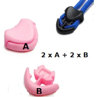 Cord Lock - Touwverbinder - Koordstopper Roze - 2 Stuks + 2 Extra Gratis