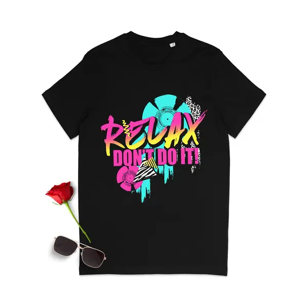 Stanley/Stella T Shirt Met Retro Muziek Slogan - Dames En Heren Tshirt Muziek Opdruk - Unisex Maten, S T/m 3XL - T-shirt Kleur, Zwart. thumbnail