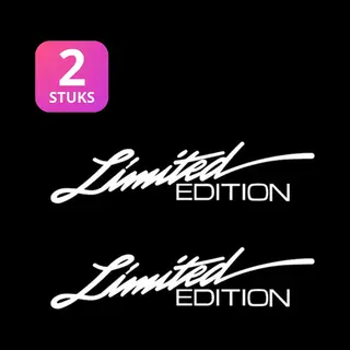Limited Edition Auto Sticker - Vinyl - Wit Zilver - 16 X 4 Cm