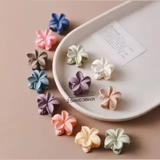 10 Stuks Haar Klemmetjes - Haar Clipjes Bloem - Antislip Haaraccessoires Meisje - Peuter – Gekleurd - Kleur
