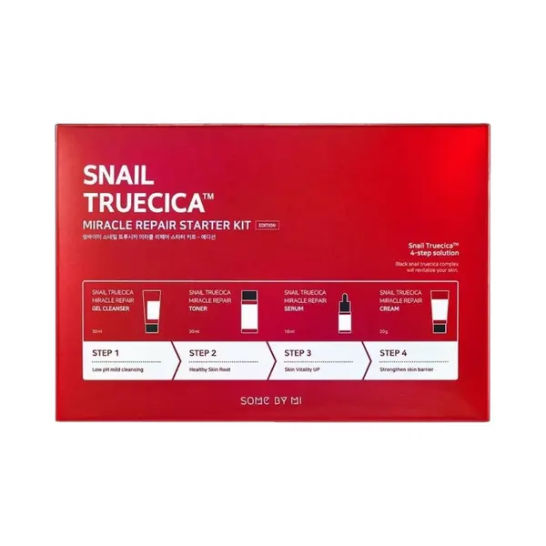 Some By Mi - Snail Truecica Miracle Repair Starter Kit (Cleanser, Toner, Serum, Cream) thumbnail