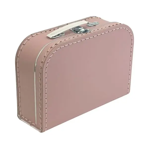 Kinderkoffer Roze 30 Cm - Logeerkoffer - Kartonnen Koffer - Kinder Koffertje Kartonnen - Speelkoffer - Poppenkoffer- Opbergen - Cadeau - Decoratie thumbnail