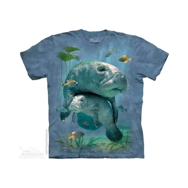 The Mountain Herren Manatees Collage T-Shirt, Blau, 3X-Groß thumbnail