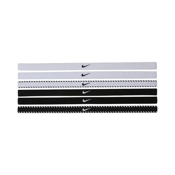 Nike Flex Classic Hair Band 6 Pack-White, Black White thumbnail