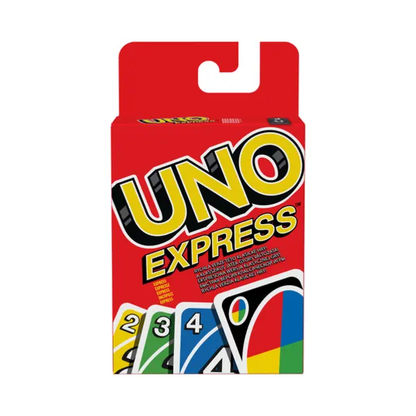 Mattel Games Uno Express Kaartspel Spel met als doel het uitspelen van alle kaarten (zoals "pesten") thumbnail