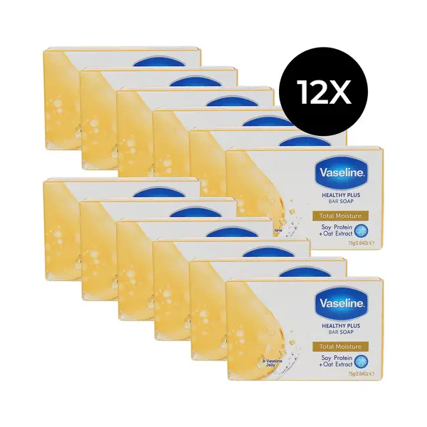 Vaseline Healthy Plus Bar Soap Total Moisture - 12 X 75 Gr thumbnail