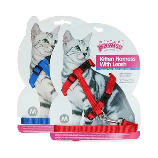 Hofman Animal Care PAWI28003 hond & kat harnas M Blauw, Rood Halterharnas