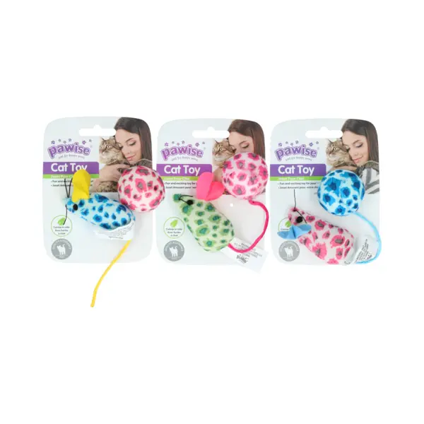 Pawise Cat Toy - Mice & Ball Speelgoed Voor Katten - Kattenspeelgoed - Kattenspeeltjes thumbnail