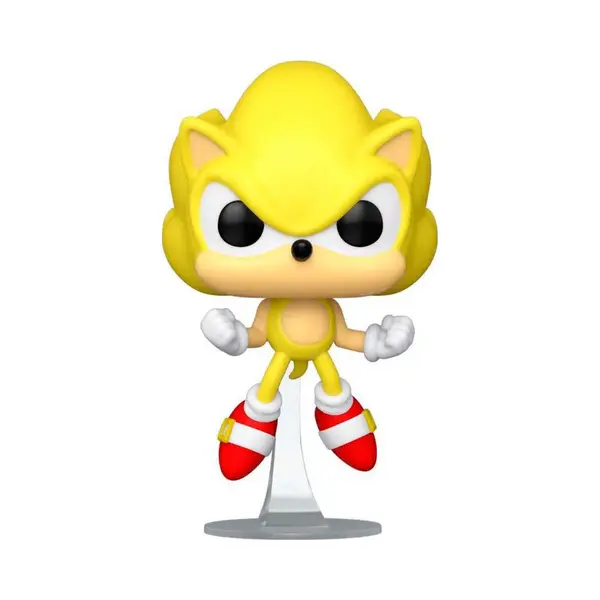Pop Funko 65259 ! Games, Sonic The Hedgehog - Super Sonic First Appearance (Summer Convention 2022 Glow In The Dark Exclusive) #877, Grey, One Size thumbnail