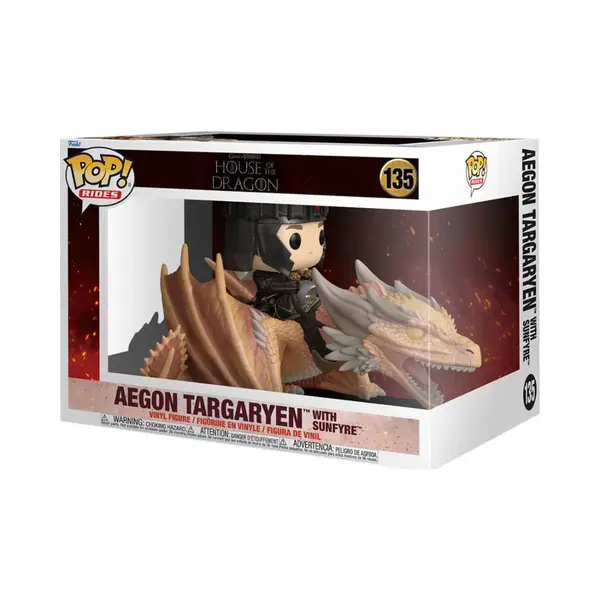 Funko Pop! Television, House Of The Dragon - Aegon Targaryen Met Sunfyre thumbnail