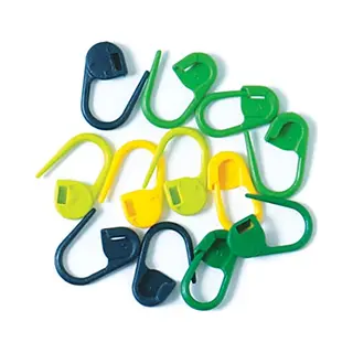 KnitPro - KnitPro Locking Stitch Markers, 30 Maschenmarkierer In Verschiedenen Farben - 1 Satz