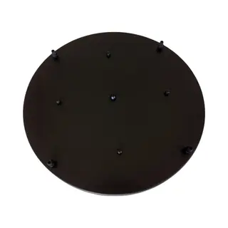 Useled - Plafondplaat Ø50 Cm - Rond - Plafondbalk - Plafondkap - 4-lichts - 4-uitgangen - Ø500mm - Zwart