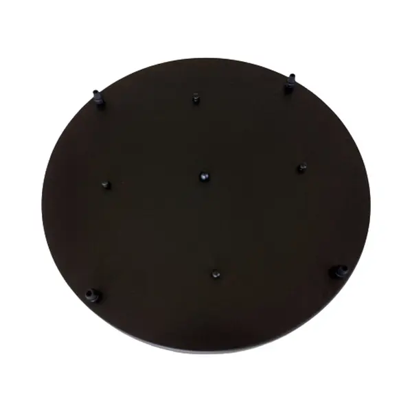 Useled - Plafondplaat Ø50 Cm - Rond - Plafondbalk - Plafondkap - 4-lichts - 4-uitgangen - Ø500mm - Zwart thumbnail