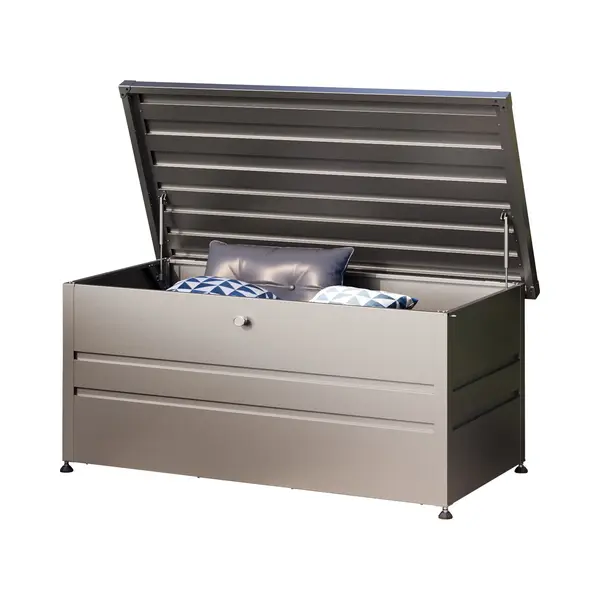 Gfp Primeyard® Gartenbox 162x84x72 Cm Aufbewahrungsbox Auflagenbox Gartentruhe Metall Anthrazit Wasserdicht thumbnail