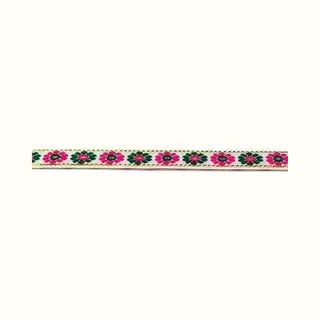 Allernieuwste Fournituren - Geweven Sierband - 1.0cm Breed - Lint - Stof - Applicatie - Afwerkband - Lengte 7m - Wit