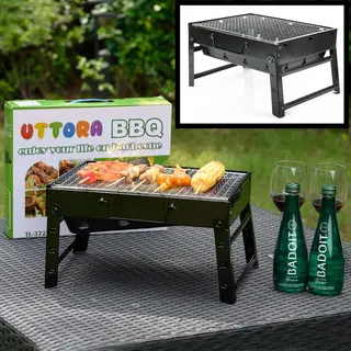 Portable Houtskool Bbq - Barbecue - Inklapbaar - Barbecue Houtskool - Tafel Grill - Camping - Strand - Festival - Park
