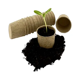 Benza 50 X Biologisch Afbreekbare Zaadpotjes Stekpotjes Kweekpotjes - Ø 7 Cm X H 5 Cm