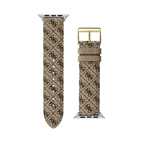 Guess Herren-Smartwatch-Armband Kompatibel Mit Apple Watch (42 Mm - 44 Mm), Schokoladenbraun, Modern thumbnail