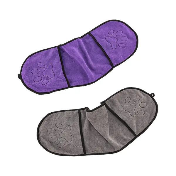 Hondenhanddoek - Absorberend - Zacht En Wasbaar - 2 Stuks - Huisdierhanddoek - Honden Handdoek – Microvezel Handdoek - Grote Huisdier Handdoek - thumbnail