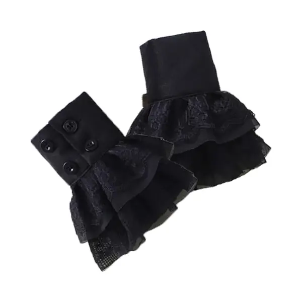 Afneembare Mouwen - Manchetten - Polsmanchetten Voor Dames, Dames En Tieners - Kanten Mouwen Bruiloft Decoratie Armband Handmanchet Met Elastische thumbnail