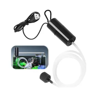 Mini Usb-aquarium Luchtpomp - Luchtpompje Aquarium - Aquarium Zuurstof Pomp - Draagbare - Stille Bubbel Zuurstofpomp - Met Luchtslang - Met Luchtsteen