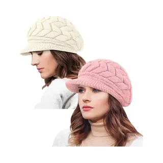 Dames Muts - Beanie Muts - Baret - Dames Baret - 2 Stuks - Gebreide Muts Voor Dames - Winter Warme Baret - Wintermuts - Warme Mutsen - Winterhoed Met