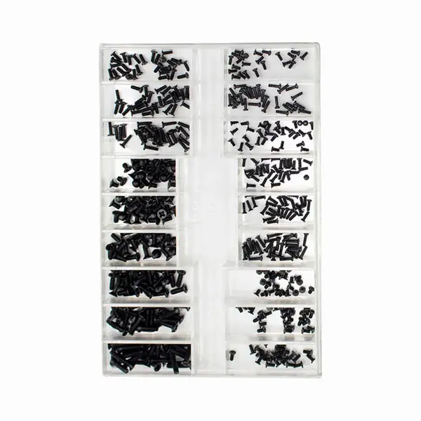 Schroefset - 500 Stuks - M1, 2 T/m M2 - Schroeven Set - Verzonken Kop - Platte Kop - Ronde Kop - Diy Assortiment - Schroefjes Metrisch - Micro thumbnail