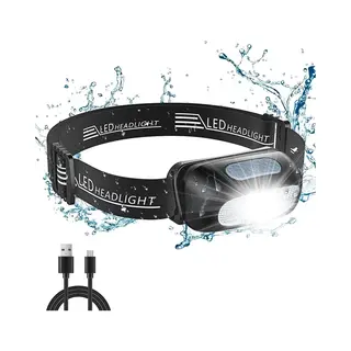 Vitdipy - Hoofdlamp Led Oplaadbaar - 7 Lichtstanden - 300 Lumen - Led Koplampen - 100 Meter Zicht - Verstelbaar Hoofdlampje - Waterdicht -