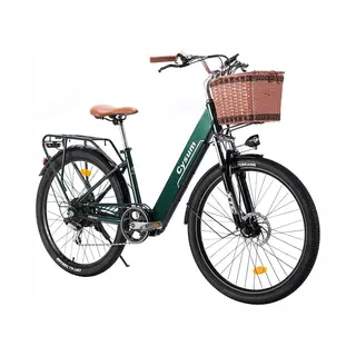 Cysum Cityrun Elektrische Fiets - 250W Motor - 36V10Ah Accu - Max Snelheid 25km/u - 26 Inch Banden - Max Bereik 60km - Shimano 7 Versnellingen - Groen