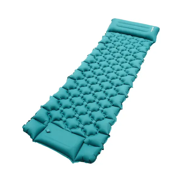 Vertrex Inflate-X1 Slaapmat Met Ingebouwde Pomp - Luchtbed - 1 Persoons - Pauwblauw - Noodpakket thumbnail