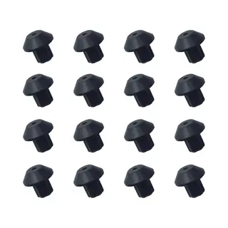 Voetje Voor Gasfornuis - 16 Stuks - Kookplaataccessoires - Rubberen Voet Dopjes Gasfornuis - Rubber Dopje Voor Pannendrager - Vervanging - Zwart -